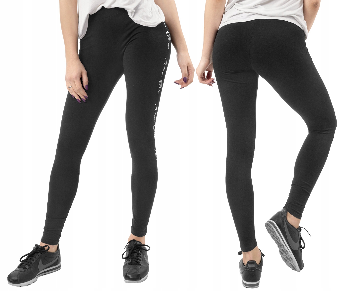 

Legginsy z Napisami Sportowe Getry Damskie 392 XL
