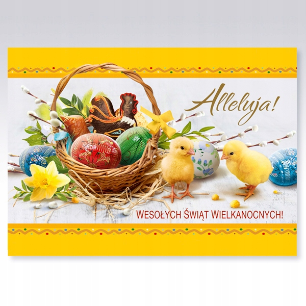 KARNET LAURKA KARTKA WIELKANOC PRZESTRZENNA