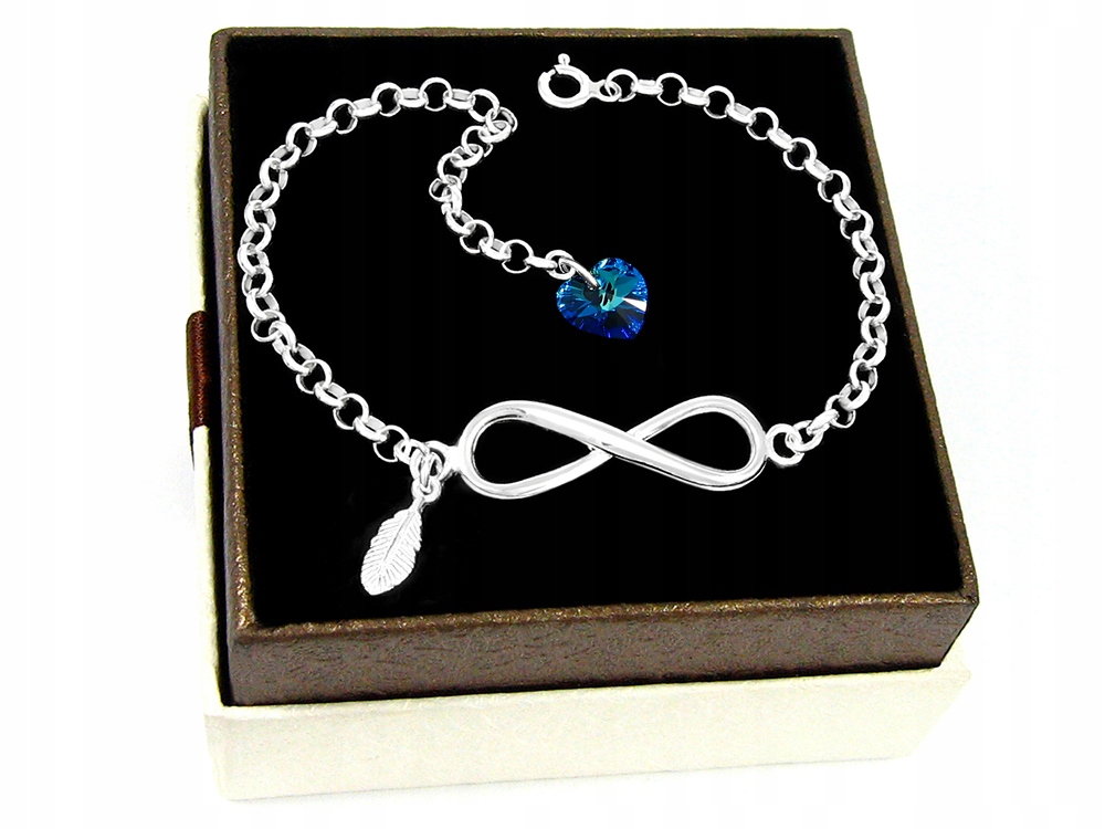 

Bransoleta Nieskończoność Piórko Swarovski B48