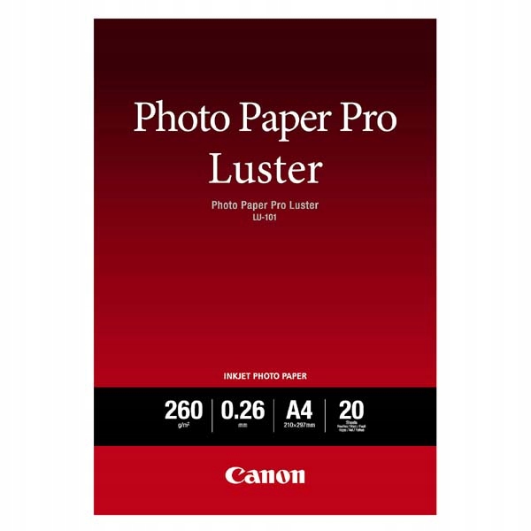 

Papier foto Canon LU-101 A4 260g 20ark. Połysk