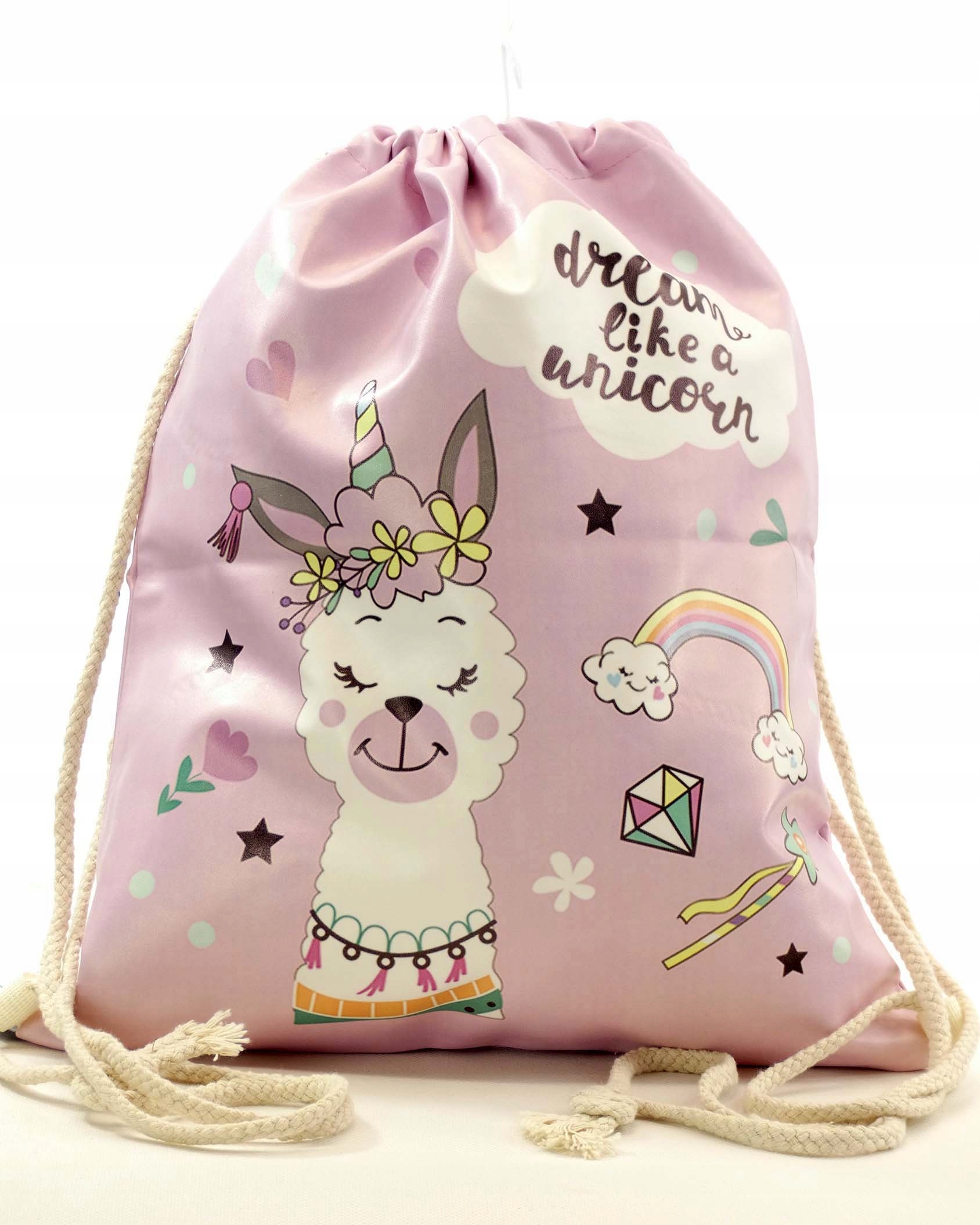 

Mocny duży worek plecak torba gumowany lama