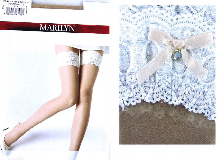 

Marilyn Coco i16 R1/2 pończochy ślub visone/white
