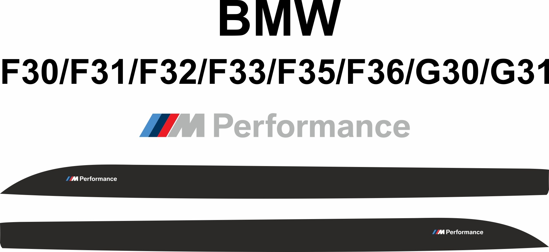 

Naklejki na smochód Bmw F30/G30/F35/F36 M Perform.