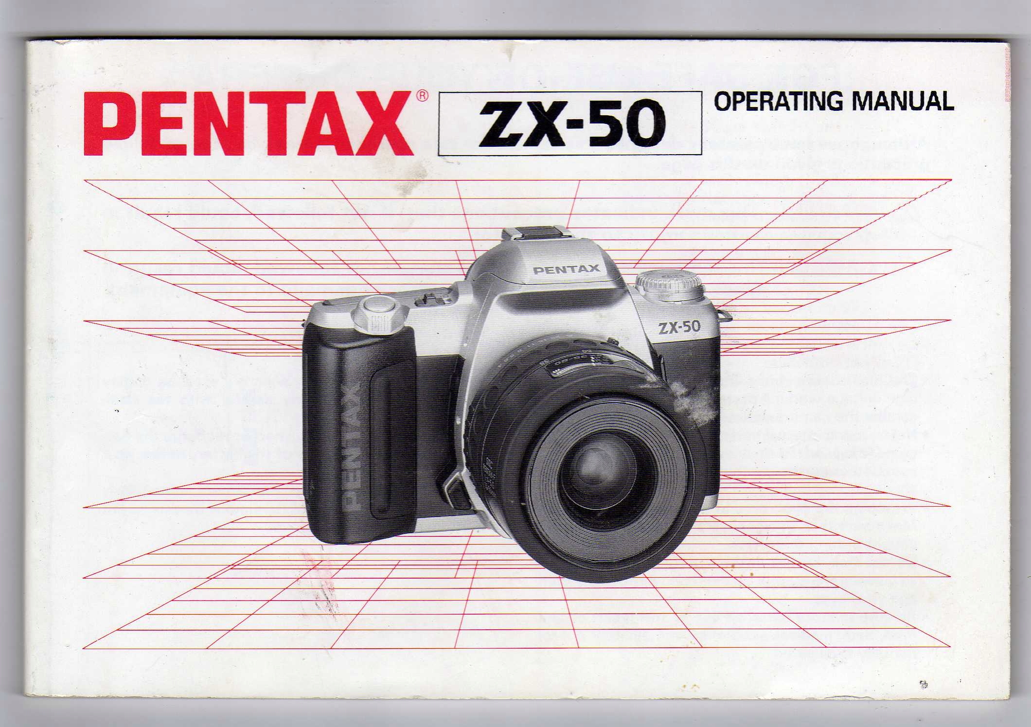 PENTAX ZX-50 РУКОВОДСТВО НА АНГЛИЙСКОМ ЯЗЫКЕ