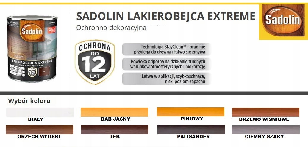 Sadolin Lakierobejca ochronna EXTREME 4,5L TEK &&& Kod producenta 2342