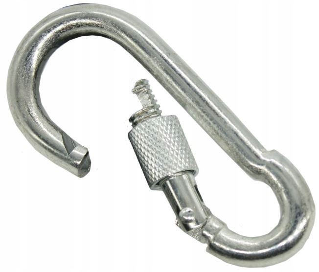 KARABIŃCZYK KARABINEK LIN 50x5 SKRĘCANY UCHWYT Grubość 0.1 mm