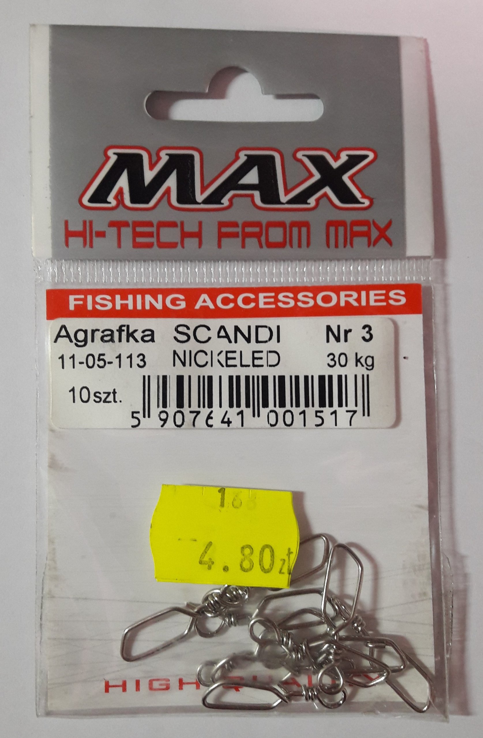 Agrafka Scandi–MAX Fishing Team–roz.3, kol. nikiel