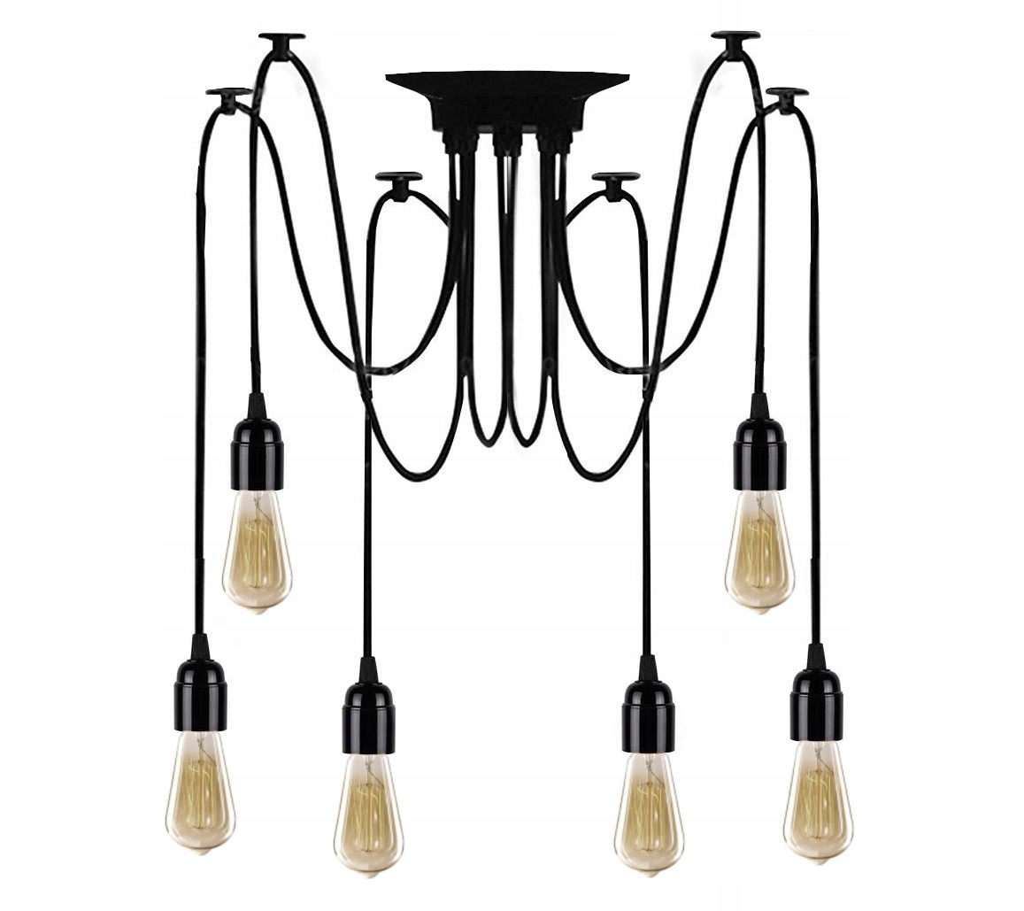 LAMPA SUFITOWA WISZĄCA ŻYRANDOL PAJĄK 6 E27 LED Marka TOOLIGHT