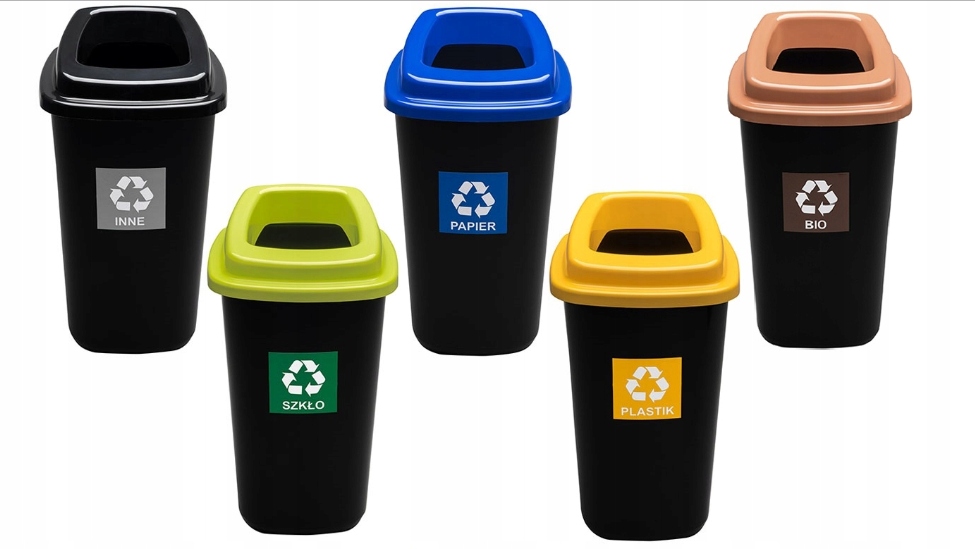 

Zestaw koszy 5x28 Sort Bin do segregacji śmieci