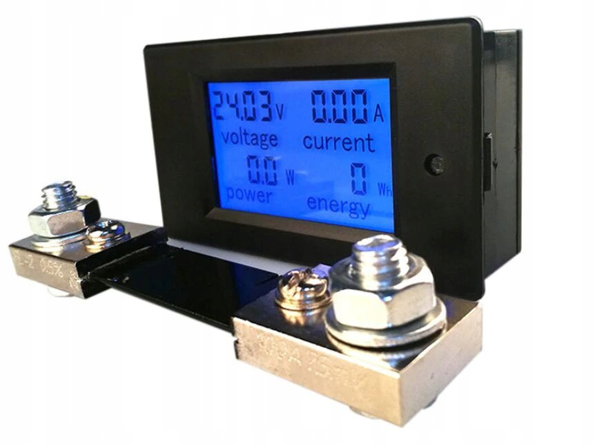 Panelowy Licznik mocy Miernik Napięcia Prądu watomierz Amperomierz DC 100A