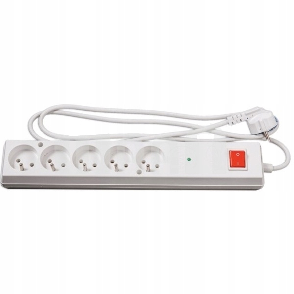 Prodlužovací Kabel Proti Přepětí 5 Zásuvek 5 M