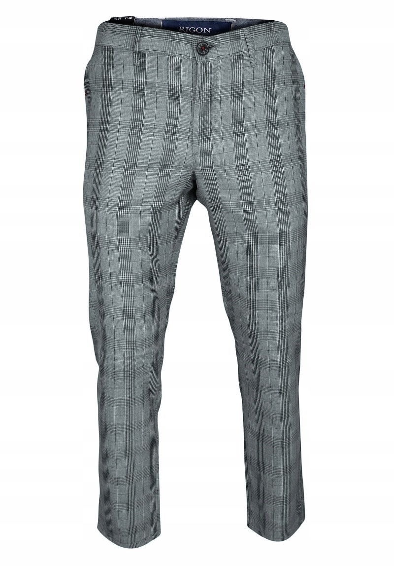 Zelené kostkované kalhoty typu chinos -rigon 32/32