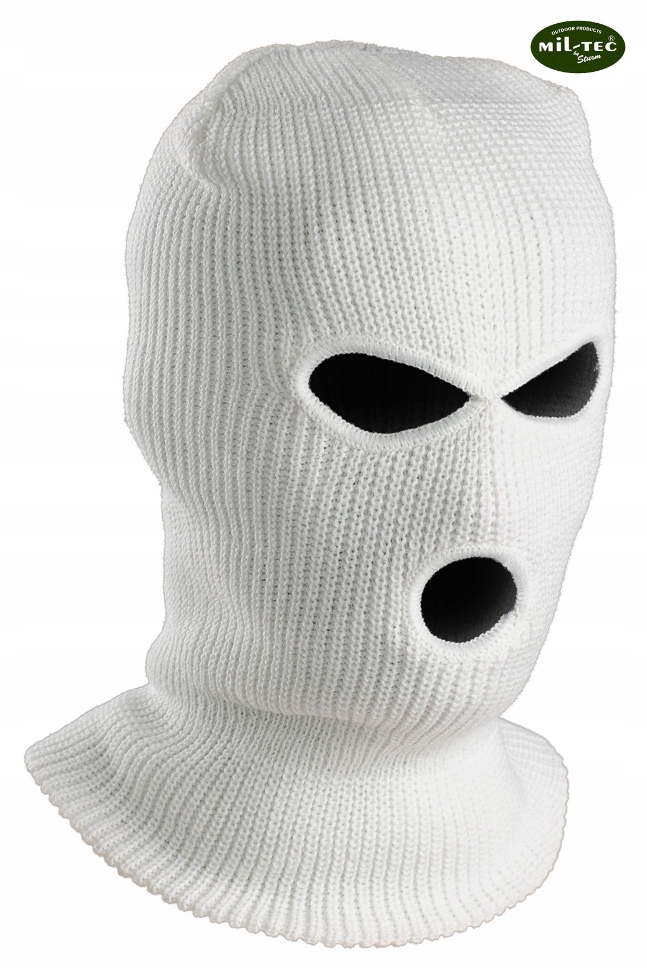 KOMINIARKA BALACLAVA - 3 Otwory / Akryl / BIAŁA Marka Mil-Tec