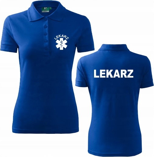 

Damska Koszulka polo Lekarz z nadrukiem r. XXL