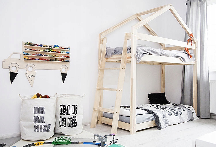 ŁÓŻKO PIĘTROWE DOMEK DREWNIANY DLA DZIECI MŁODZIEŻ Typ łóżko piętrowe