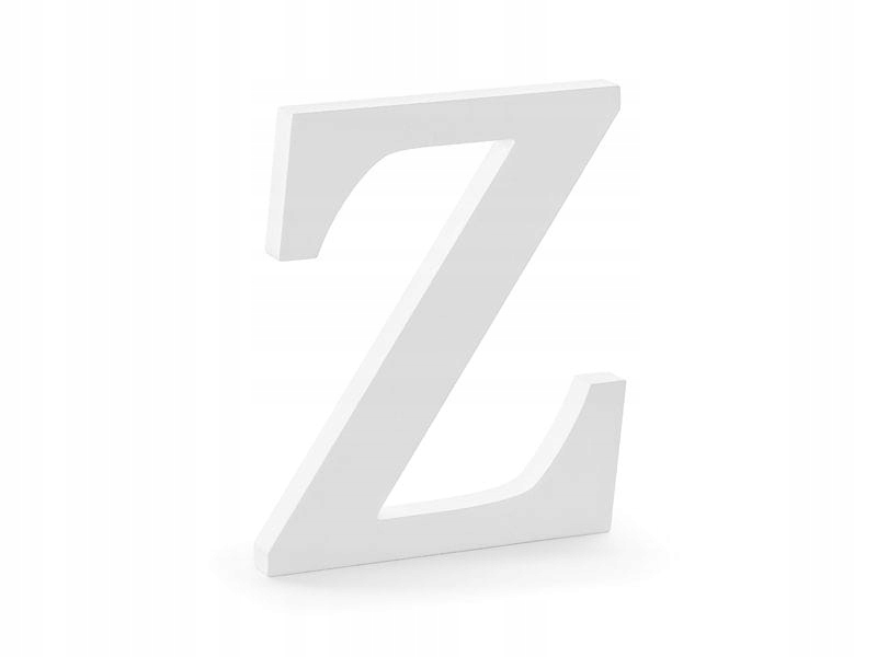

Drewniana litera Z biała 20cm inicjały na wesele