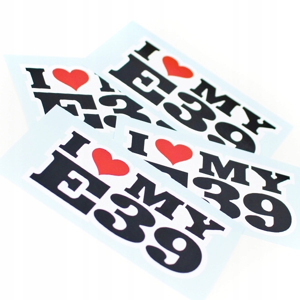

Naklejka sticker I Love My E39 do Bmw
