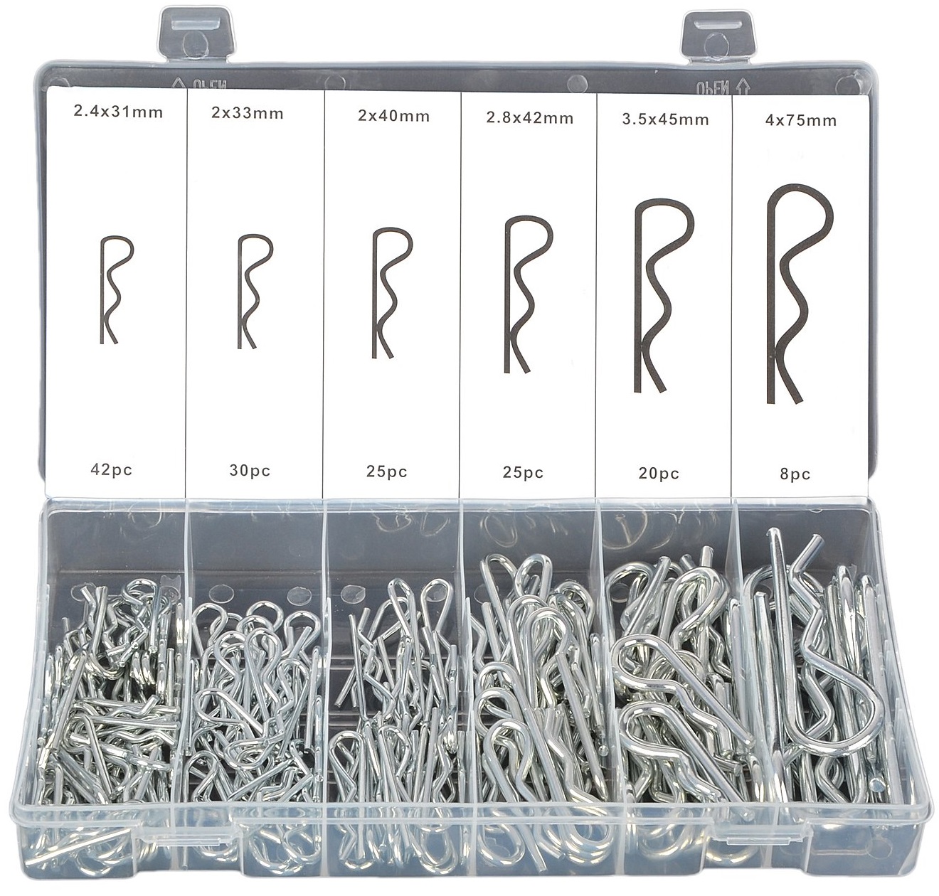 ZESTAW ZAWLECZKI SPRĘŻYNOWE 150sz SORTOWNIK