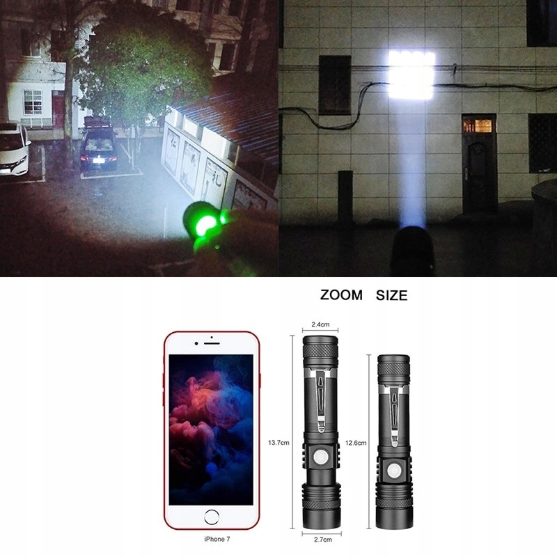 MOCNA LATARKA TAKTYCZNA Cree XP-L V6 ZOOM ZESTAW EAN (GTIN) 87544329