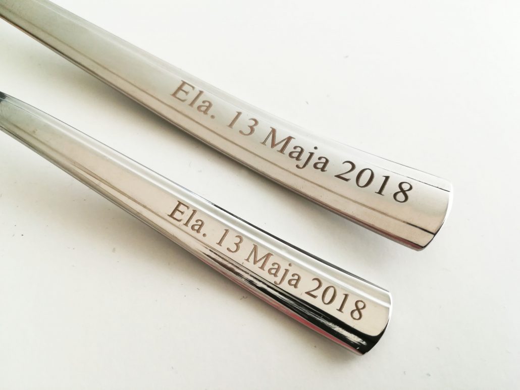 PREZENT na IMIENINY Łyżeczka z grawerem Okazje chrzest