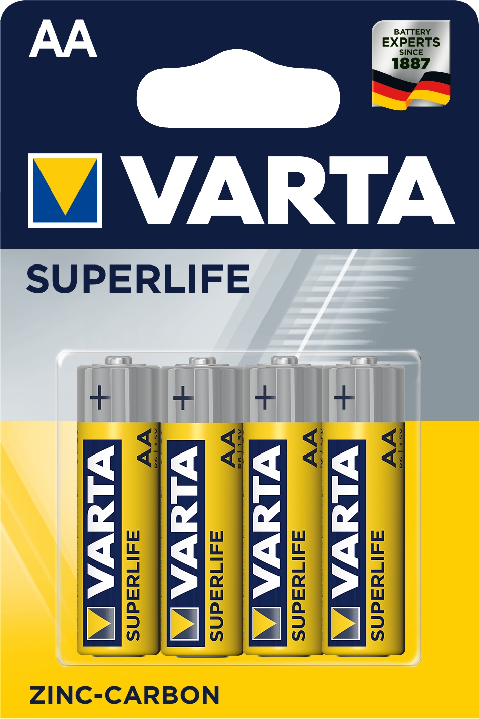 Bateria AA R6 cynkowo-węglowa SUPERLIFE VARTA blister 4 szt.