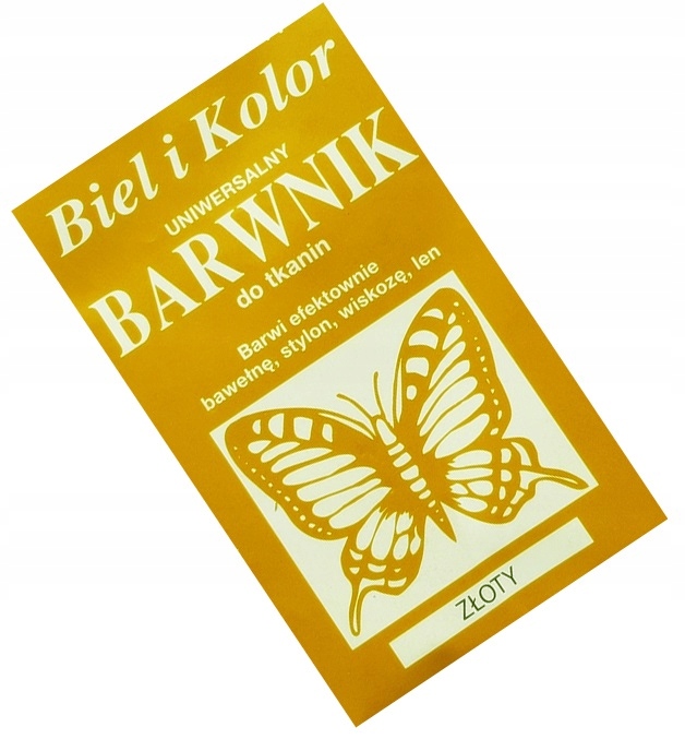 

Barwnik do Tkanin Bawełny Lnu Stylonu Złoty