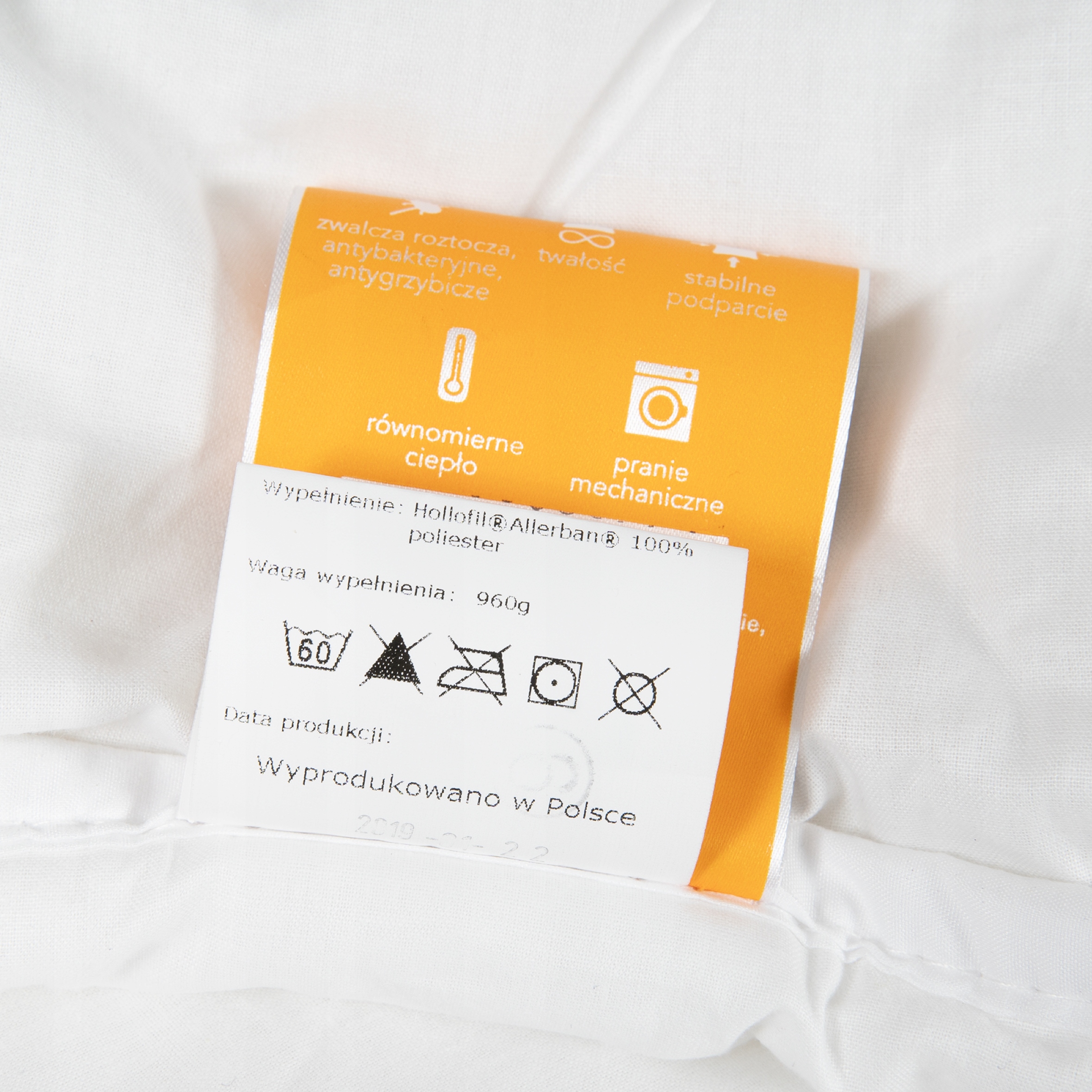 Kołdra Hollofil Allerban przeciwgrzybiczna 160x200 Długość 200 cm