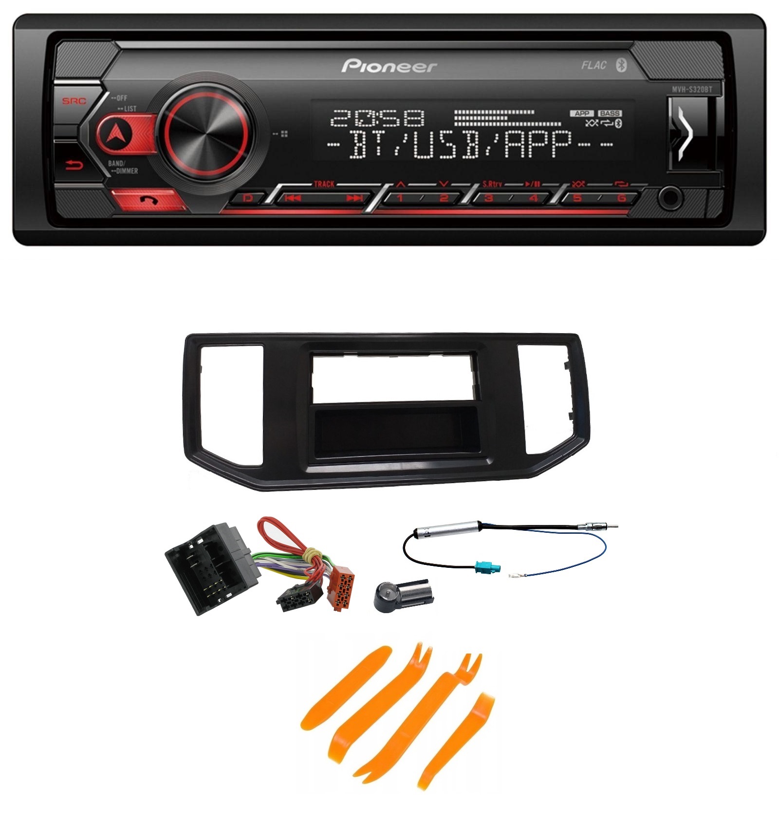 Pioneer MVH-S320BT Aux Usb Bluetooth autorádio Vw Crafter 2 Man Tge