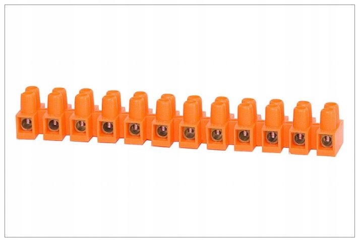 Listwa zaciskowa 12 torowa. 4mm2 pomarańczowa