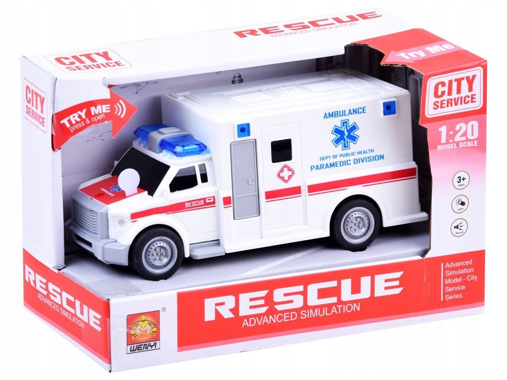 Autko karetka ambulans światło dźwięk Bohater brak