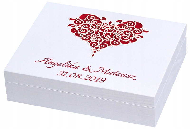 

Pudełko na obrączki- serce - grafika U27