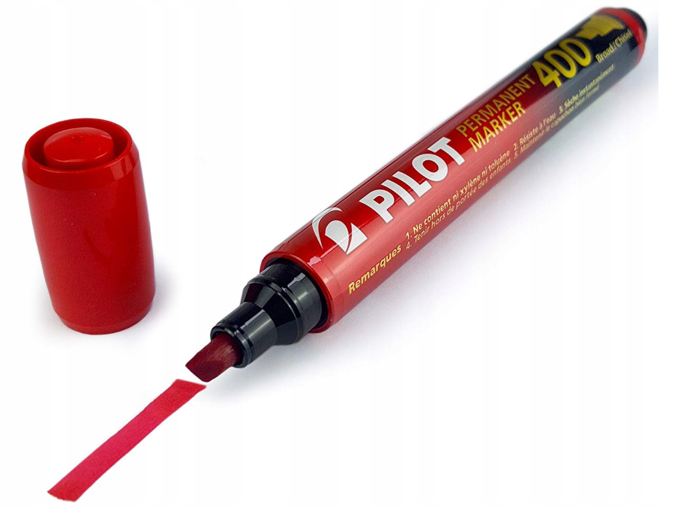 

Marker permanentny Pilot SCA-400 czerwony ścięty