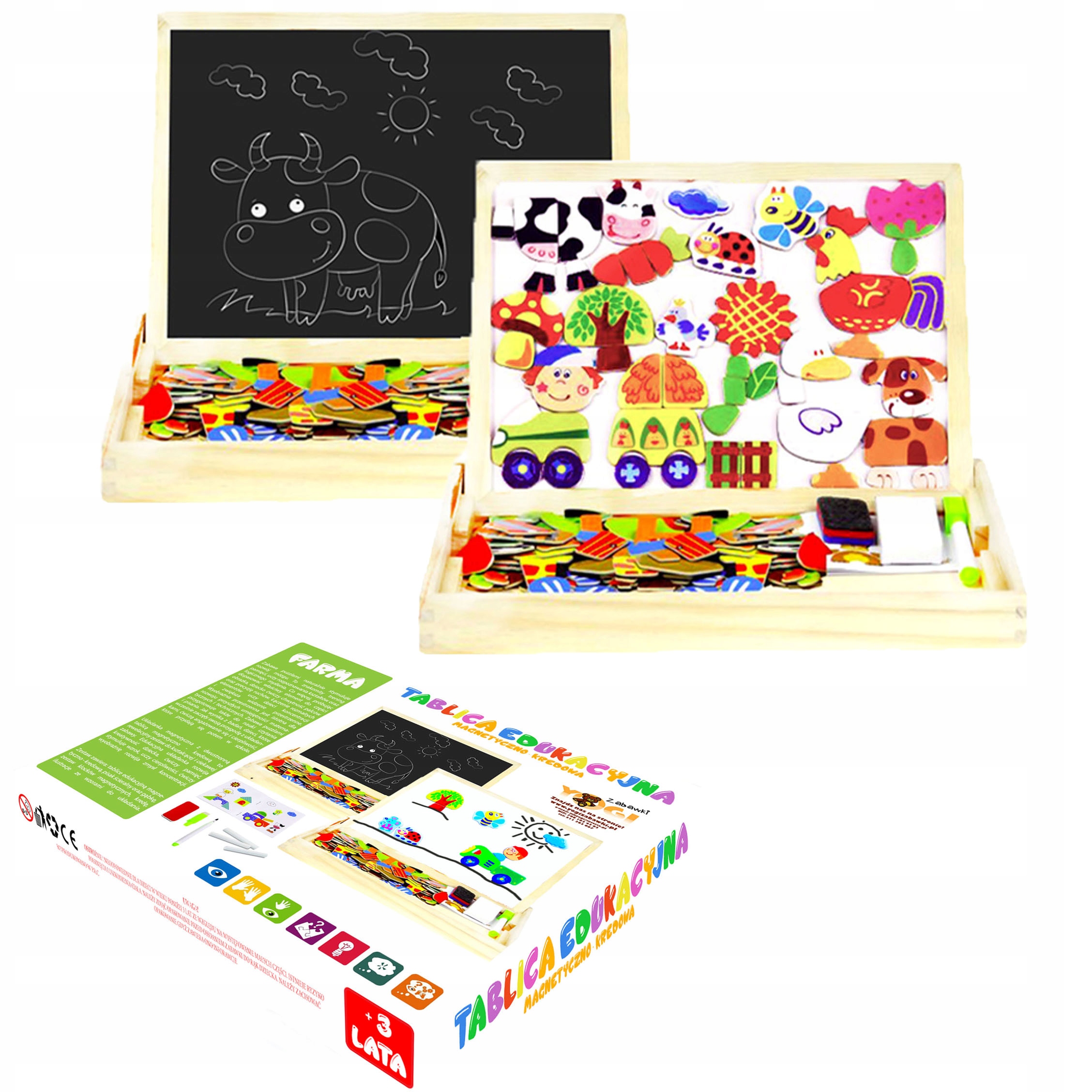 EDUKACYJNA DUŻA WIELOFUNKCYJNA TABLICA MAGNETYCZNA Certyfikaty, opinie, atesty CE EN 71