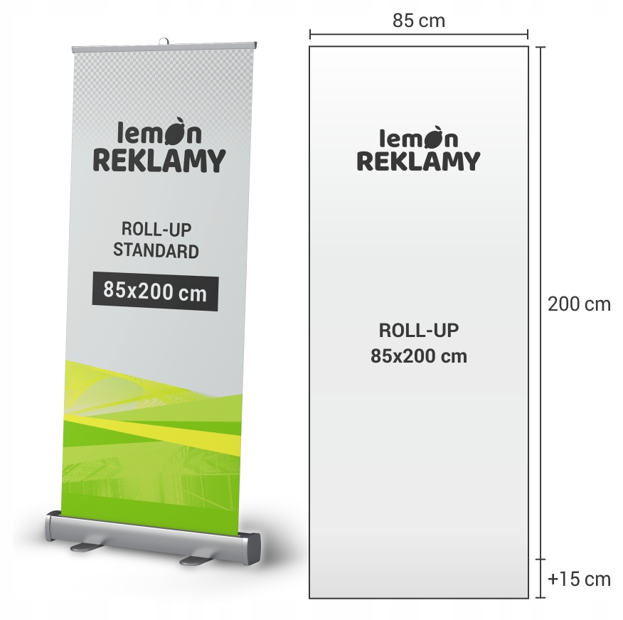 Roll-up Rollup 85cm + Blockout + DRUK FOTO + torba Marka Lemon