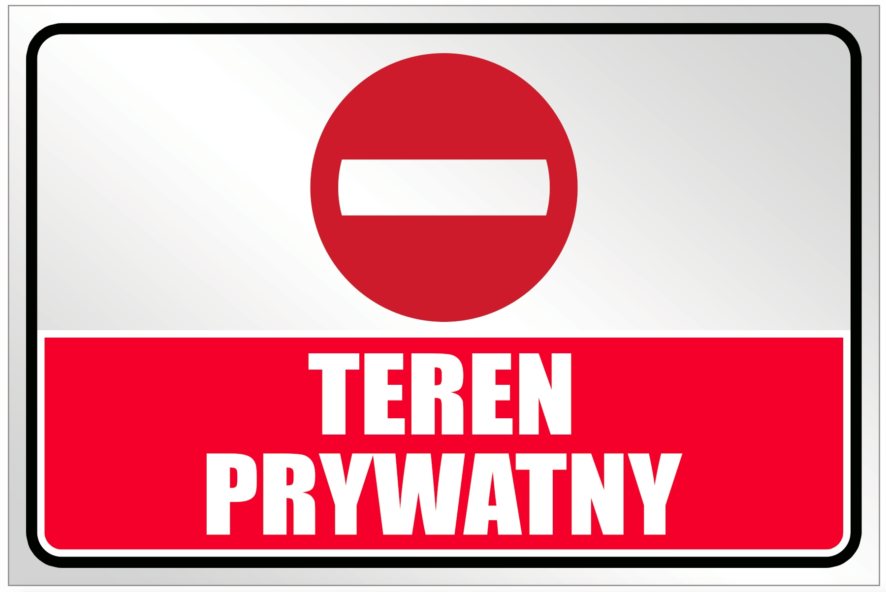 

Teren Prywatny Tabliczka 40x27 cm