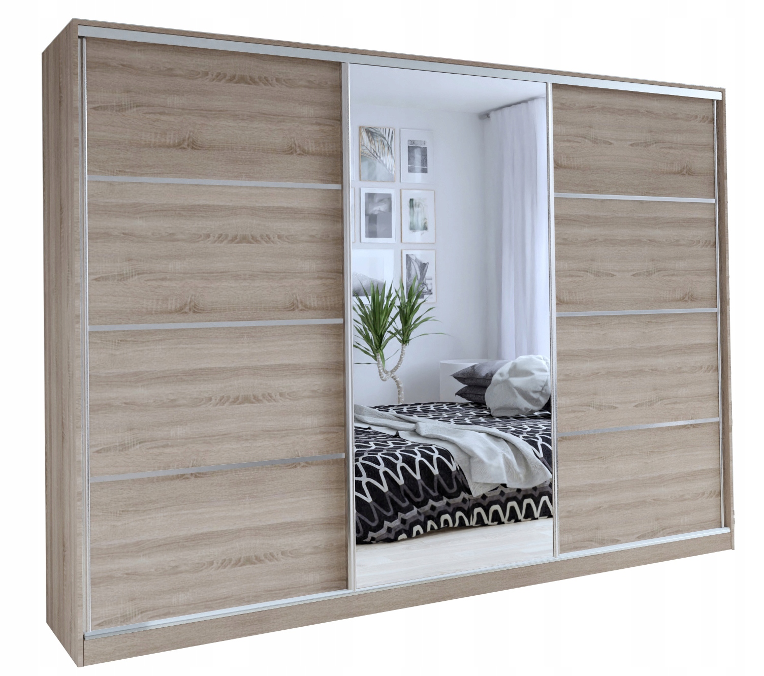 

Szafa przesuwna Top 250CM lustro szuflady Trufla
