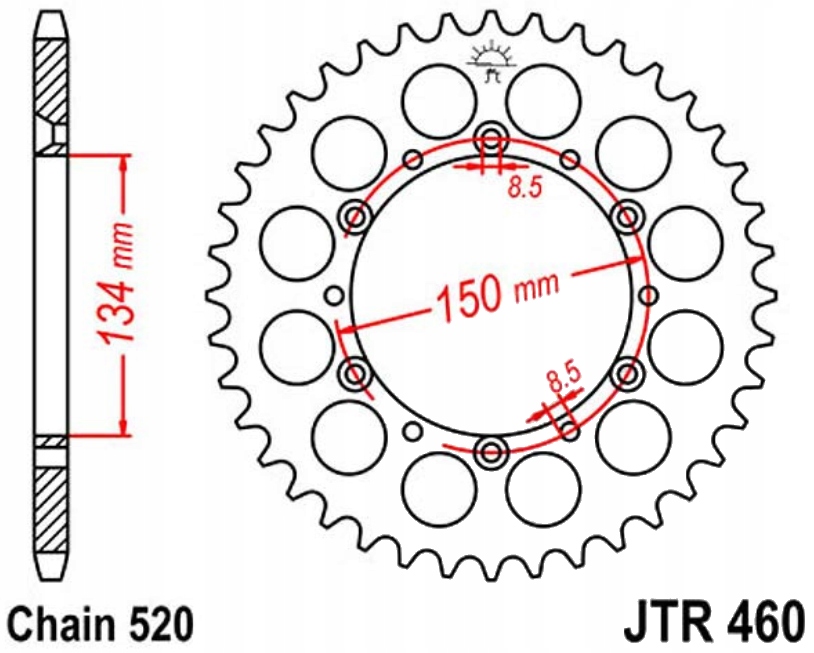 Zadní ozubené kolo Suzuki Rm-z 250 04-06 Nové