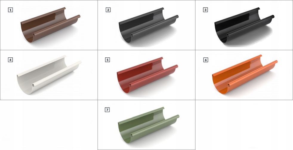 rynna 75mm BRYZA CEGLASTY CEGŁA dł. 2m Średnica 75 mm