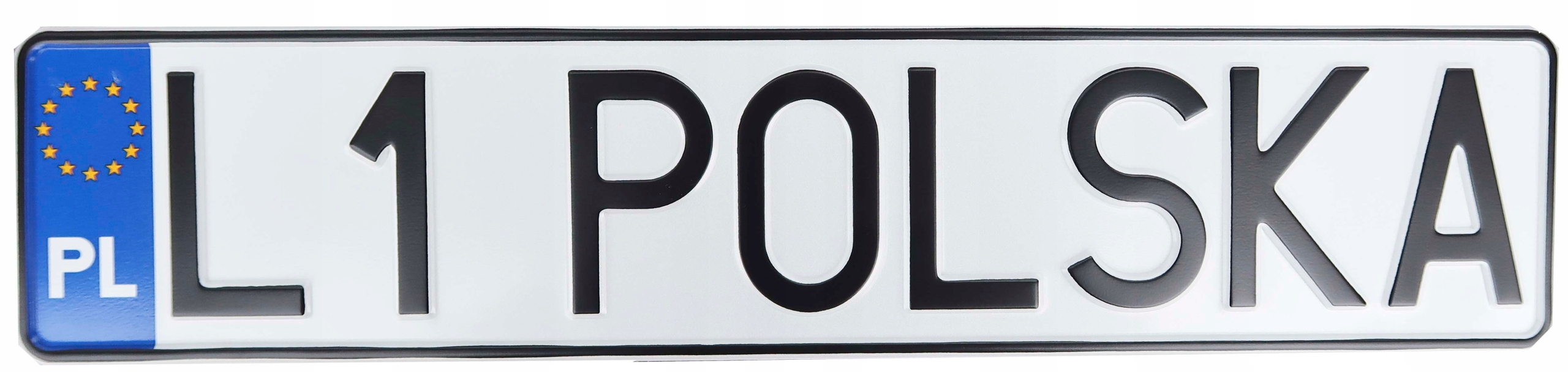 Polska tablica aluminiowa do ramek rejestracyjnych EAN (GTIN) 5704301286792