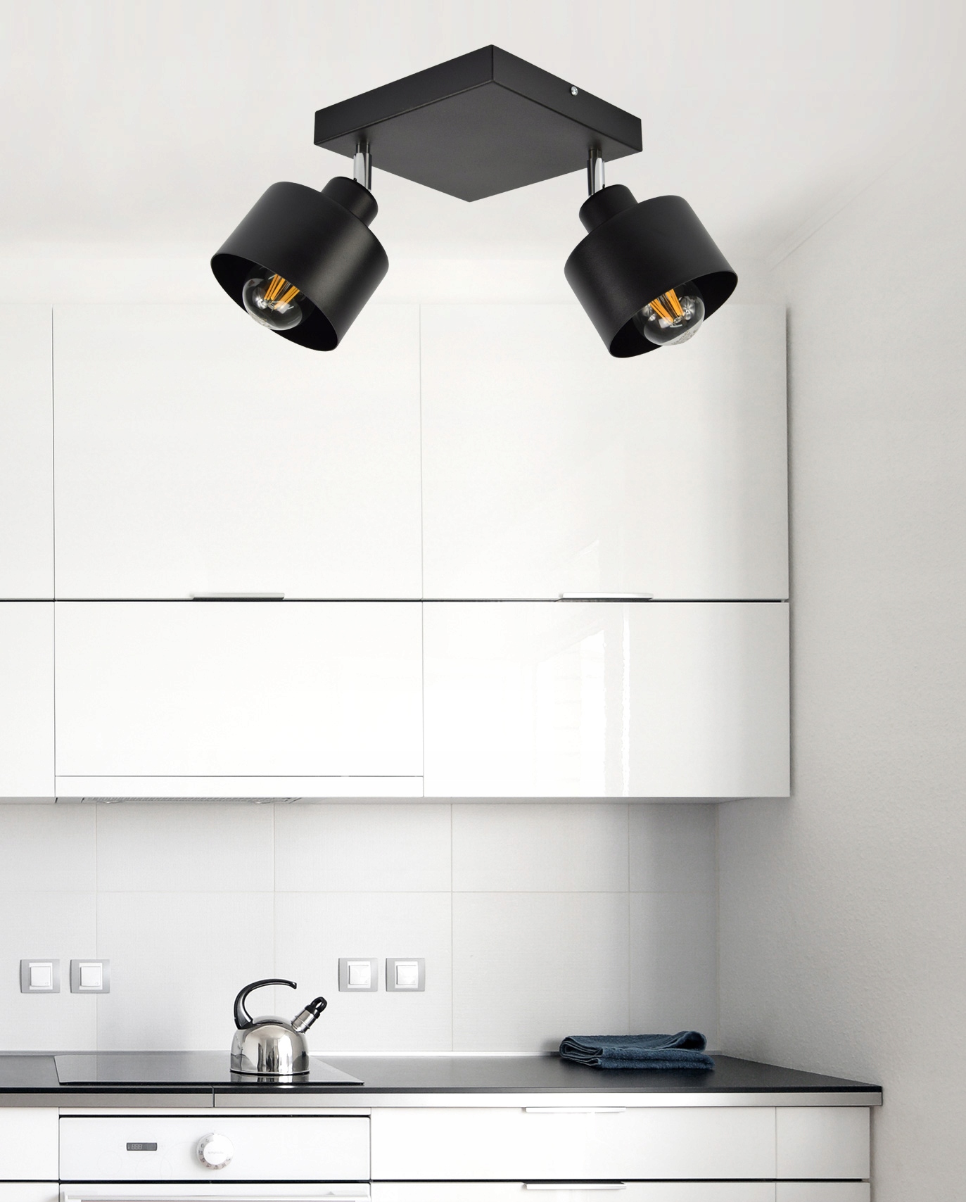 LAMPA SUFITOWA PLAFON ŻYRANDOL LOFT EDISON LED Szerokość produktu 20 cm