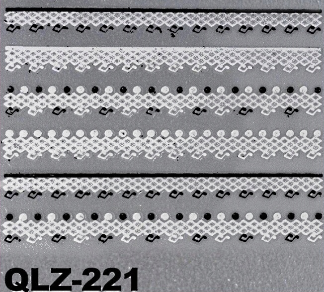 

Naklejki Na Paznokcie 3D Koronki Czarne Białe