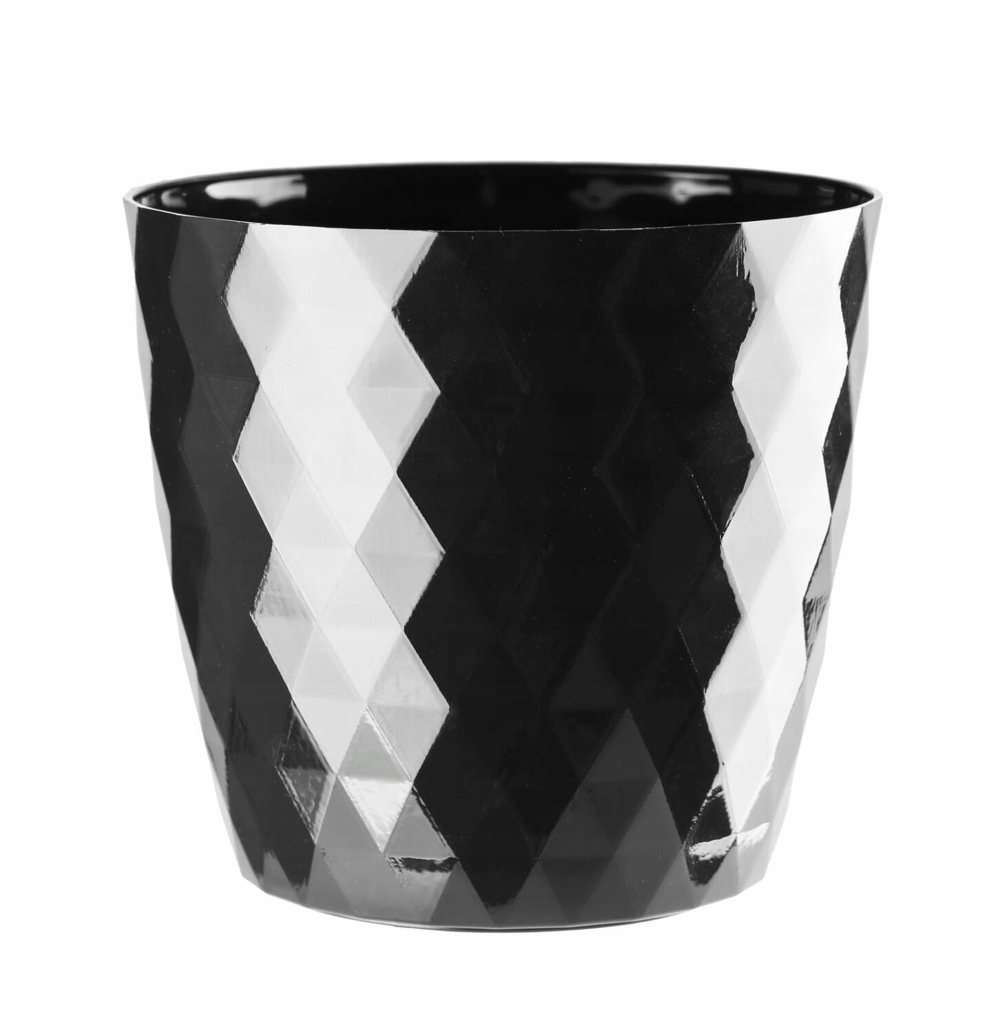 

Doniczka Cristal 18cm czarna osłonka zioła kwiatki