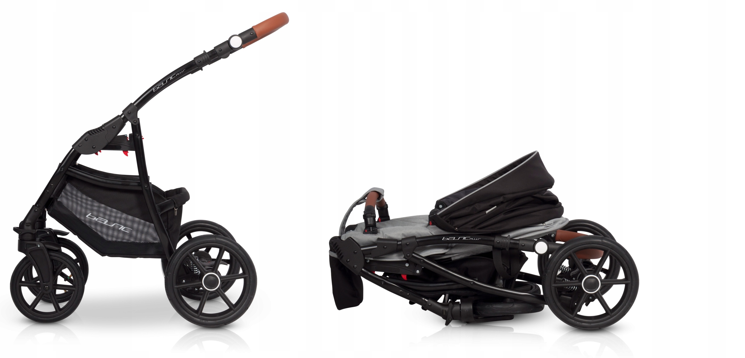 WÓZEK 3w1 GONDOLA SPACER FOTEL Basic PLUS Grey Fox Typ siedziska Rozkładane