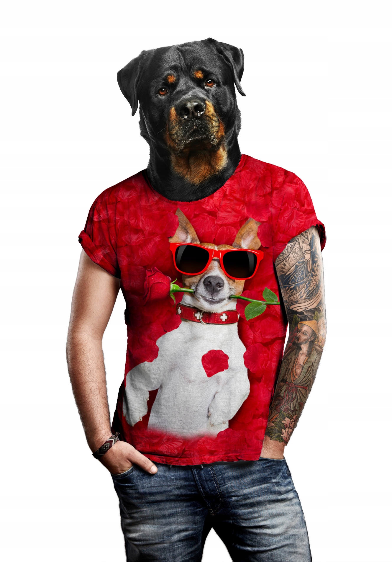 

Koszulka Fullprint Polska Pies I Róża S Trwała Hit