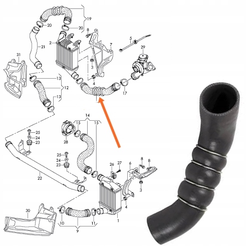 RURA WAZ INTERCOOLER AUDI A6 C6 2 0TDI 4F0145738AE