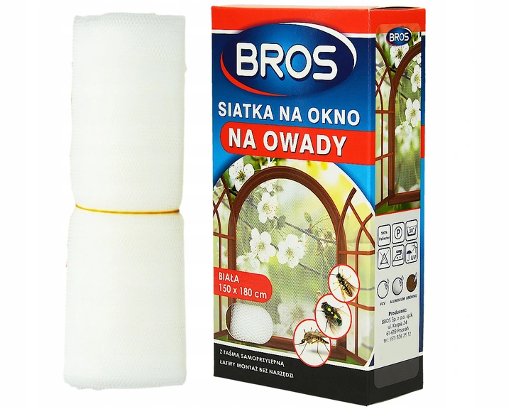

Moskitiera Siatka Na Owady Okno Biała Bros 150X180