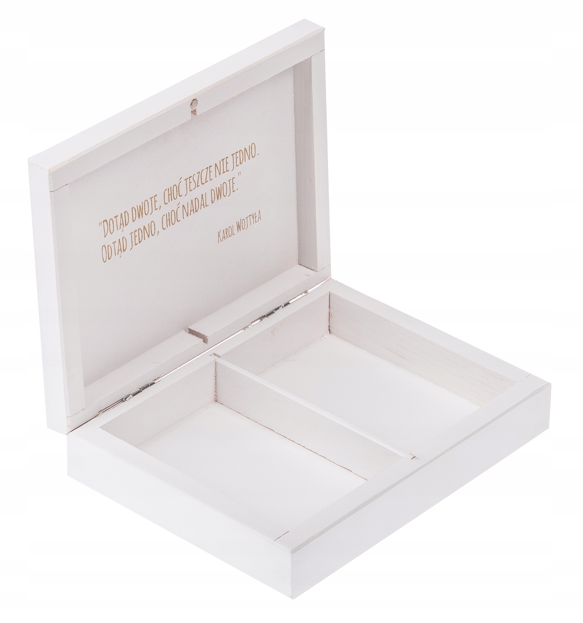 BIAŁE PUDEŁKO NA OBRĄCZKI ślub GRAWER imiona cytat Marka Bartu