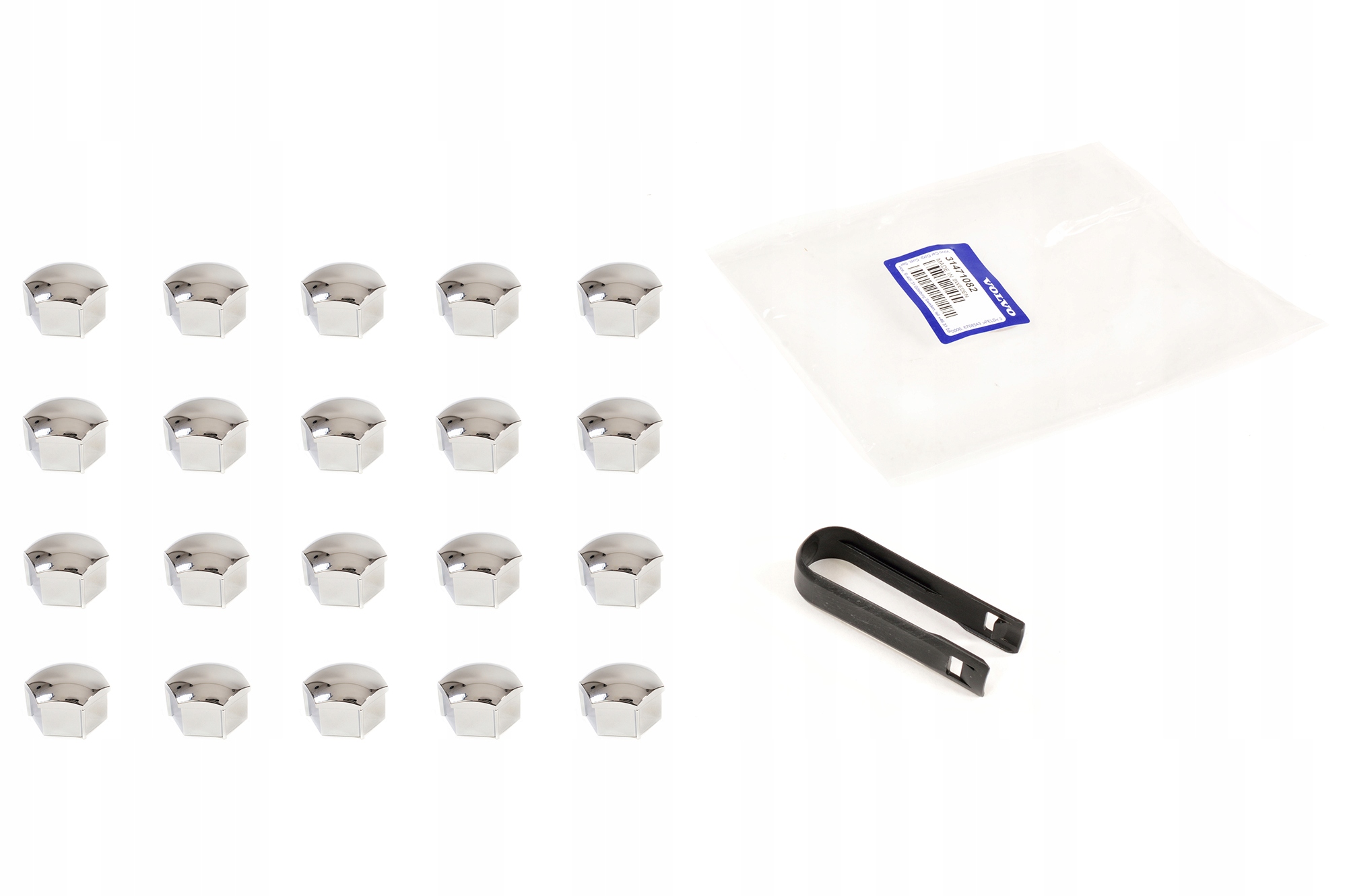 NAKŁADKI ŚRUBY KÓŁ CHROM KOMPLET XC60 XC70 XC90