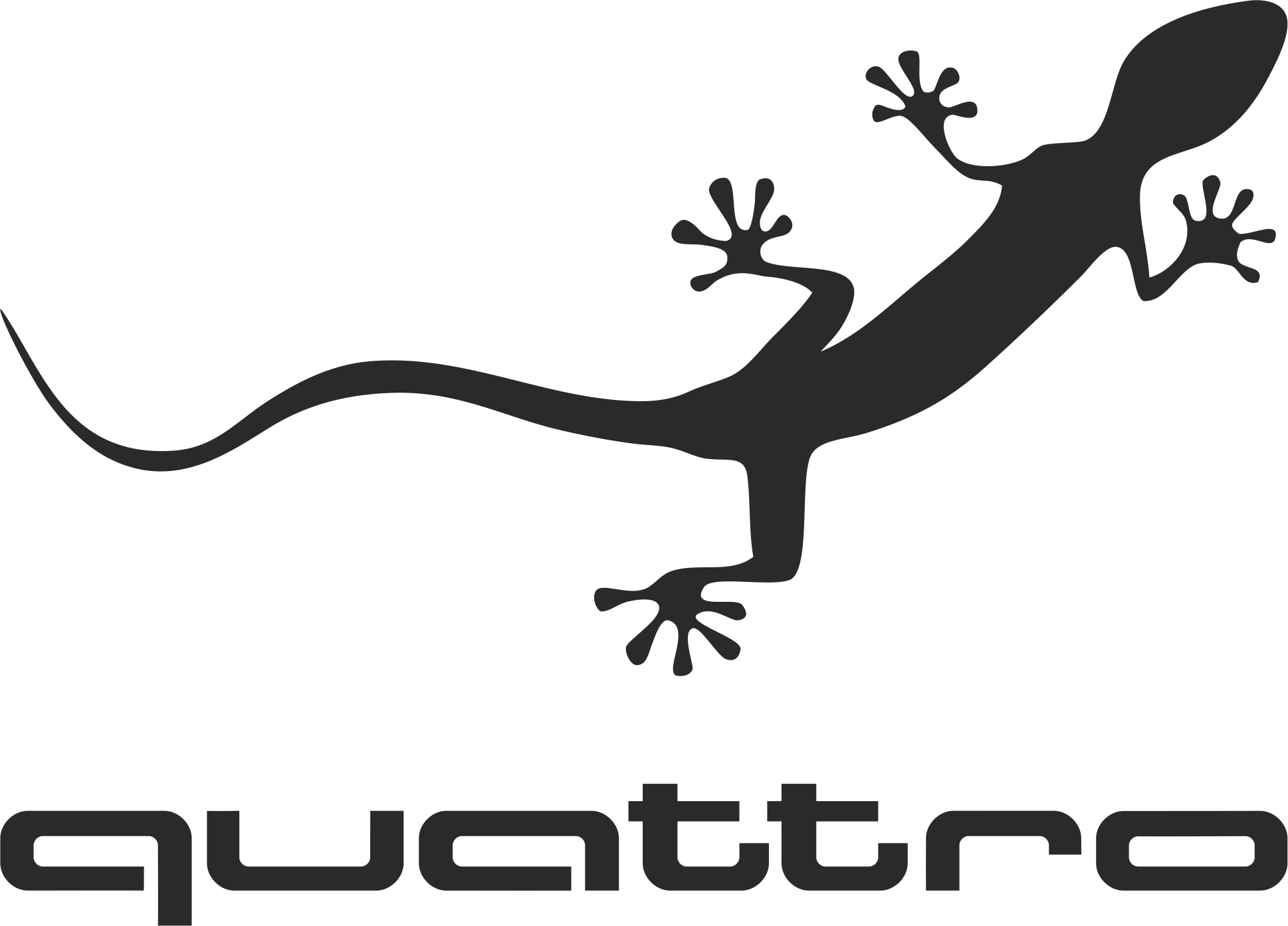

Audi Quattro Gekon naklejka 10 x 7,2 cm
