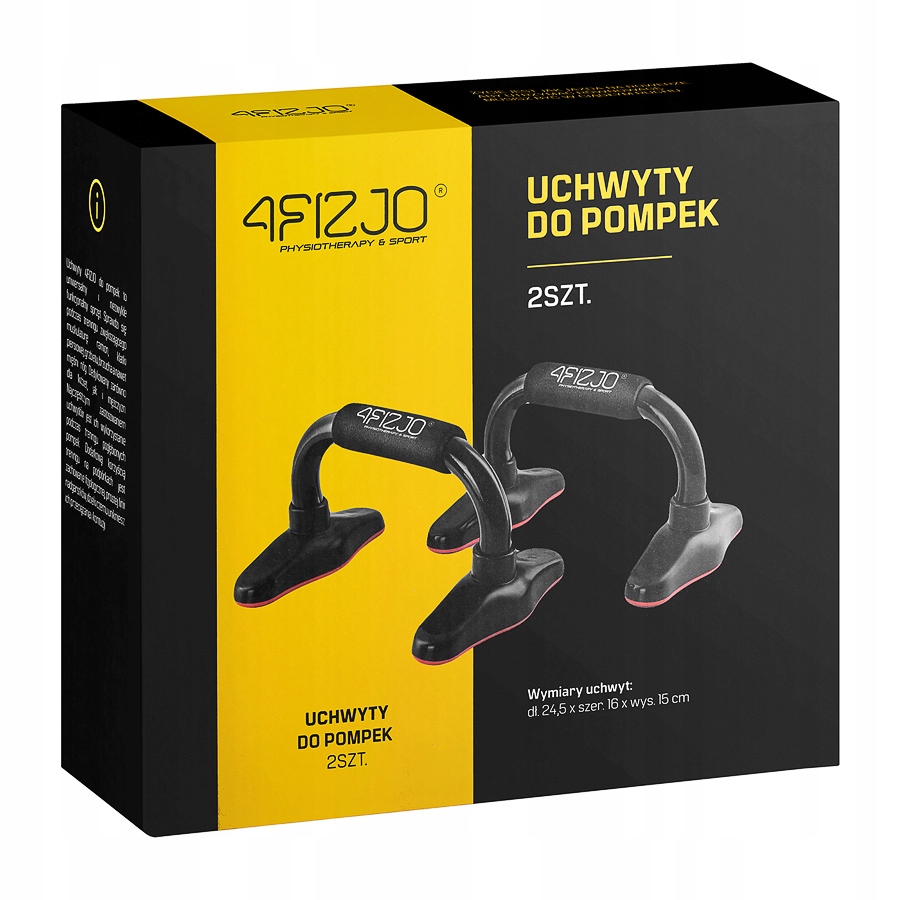 PODPÓRKI UCHWYTY DO POMPEK TRENING W DOMU I SIŁOWNI STALOWE PARALETKI 2szt. Model Push Ups